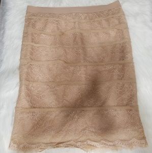 BCBG Max Azria • Nude Bodycon Skirt